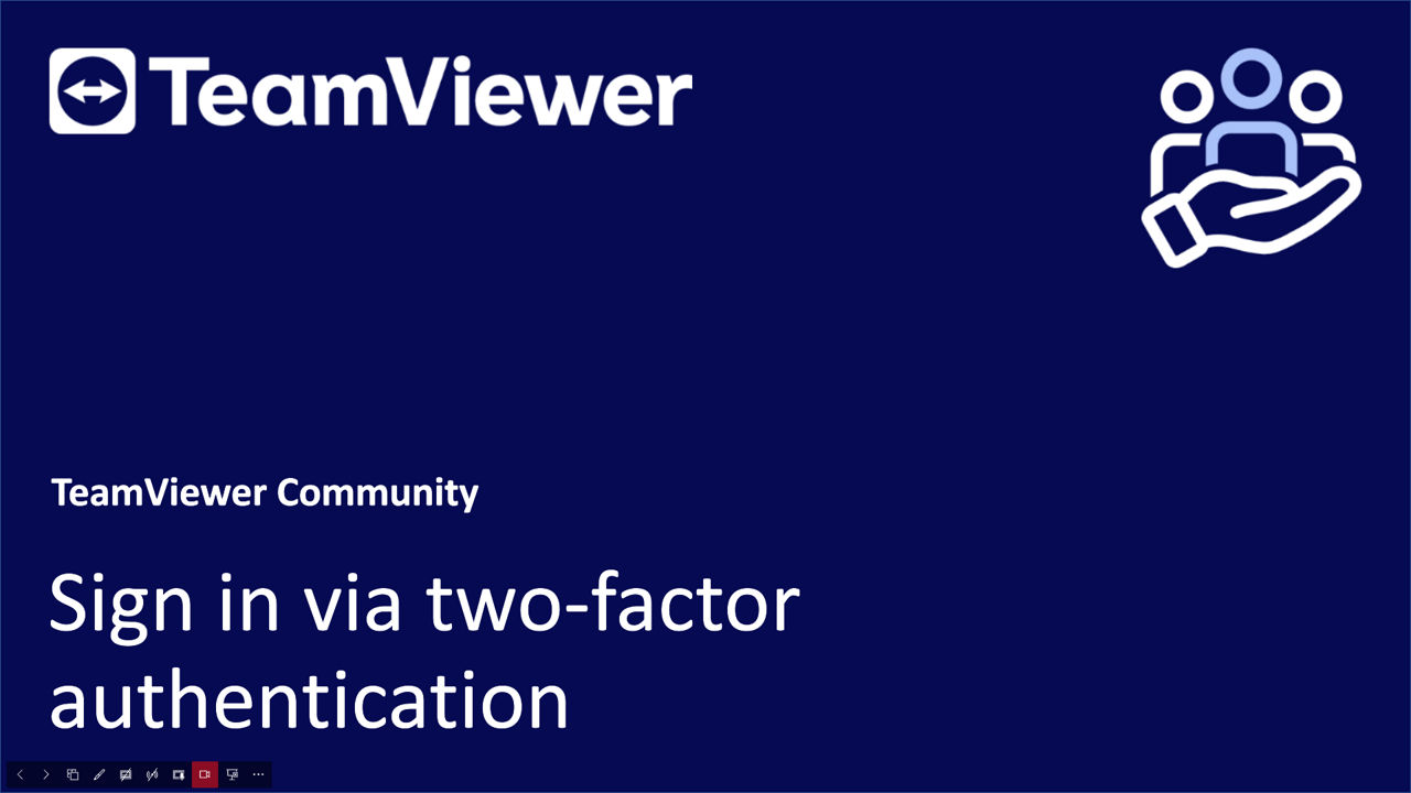 Log in to your TeamViewer (Classic) Account with TFA