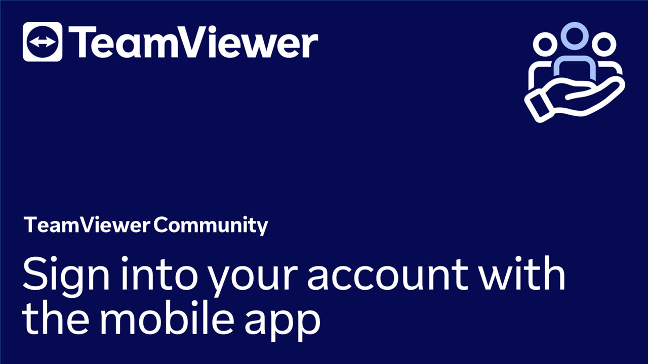 Sign in to your account via the mobile app