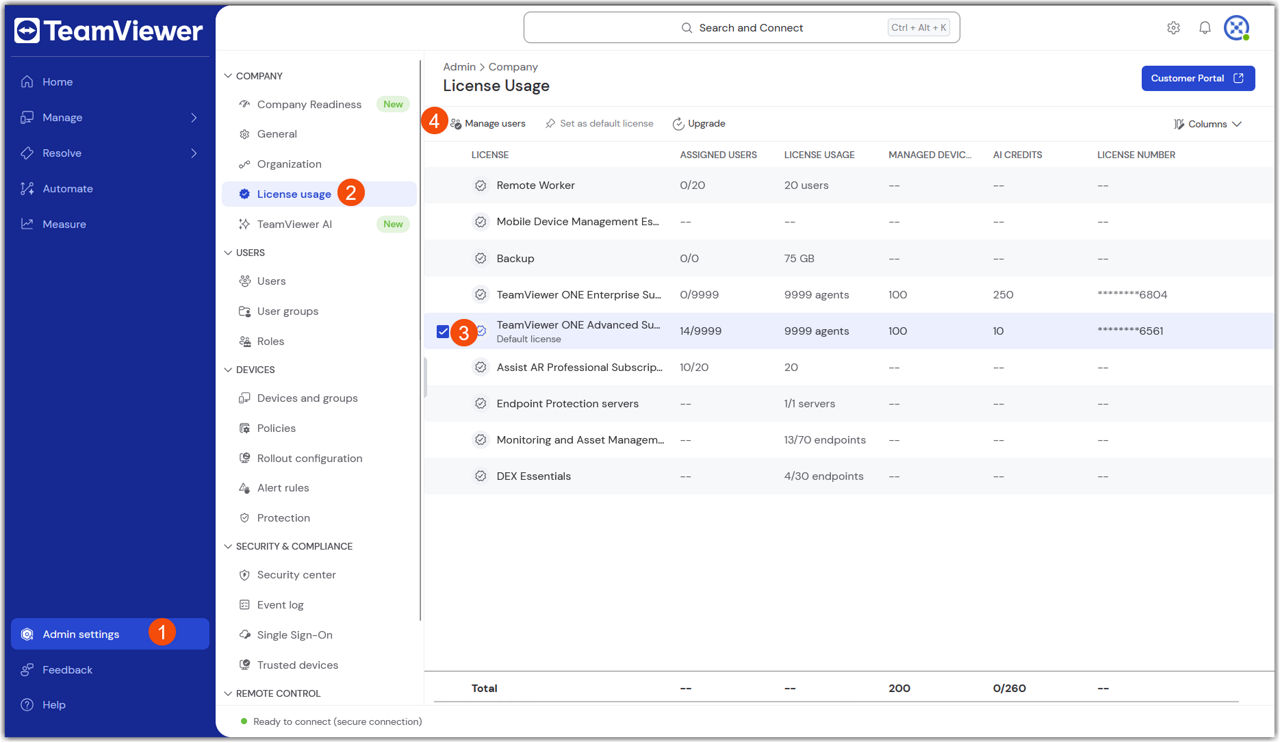 Get started with your TeamViewer ONE license