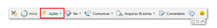 Barra de ferramentas da sessão remota do TeamViewer (Classic) - Ações.png