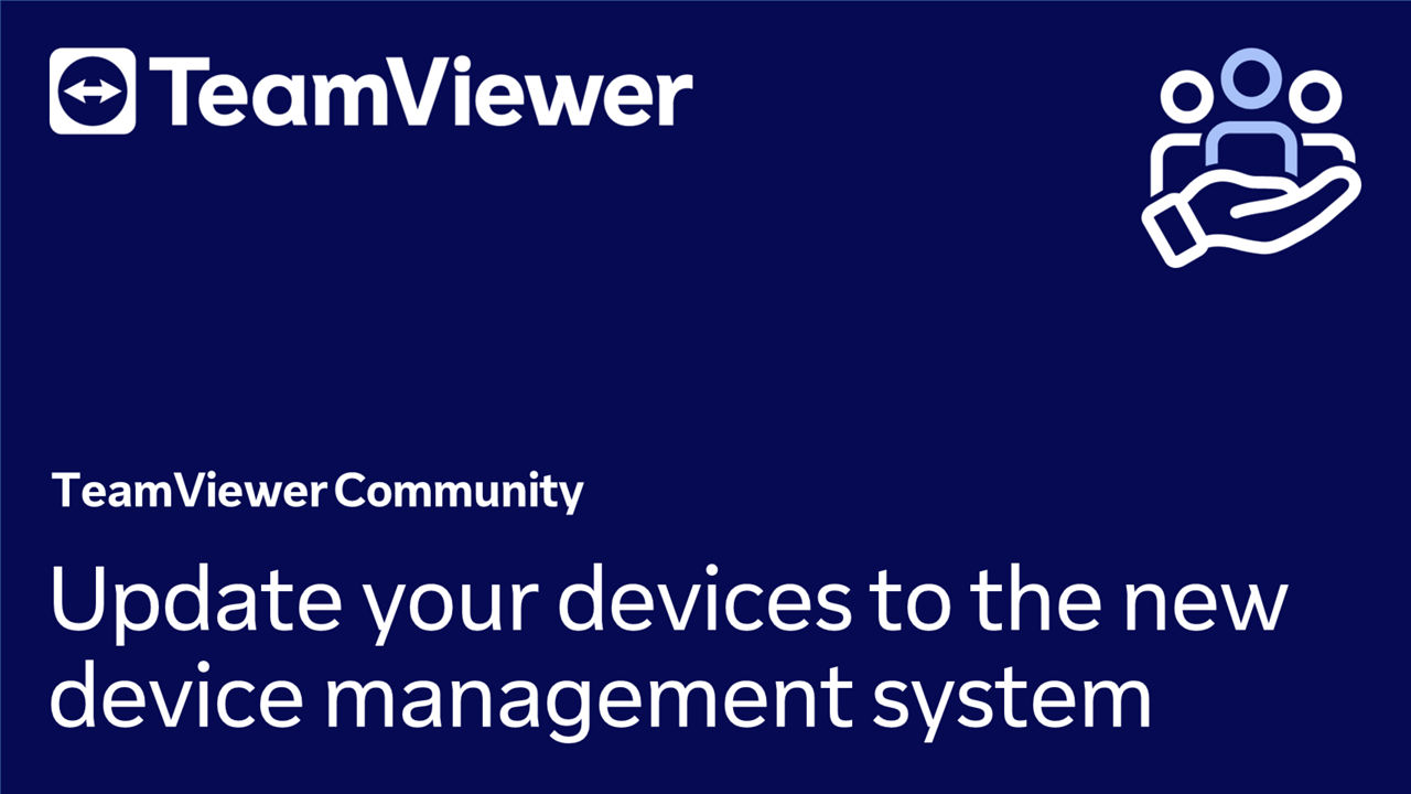 How to Update your devices to the new device management system