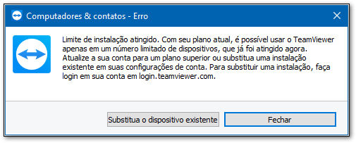 TeamViewer (Classic) Business mensagem de erro - Limite de instalação atingido.png