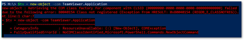 TeamViewer (Classic) - Windows Powershell Erro - Parâmetros de linha de comando.png