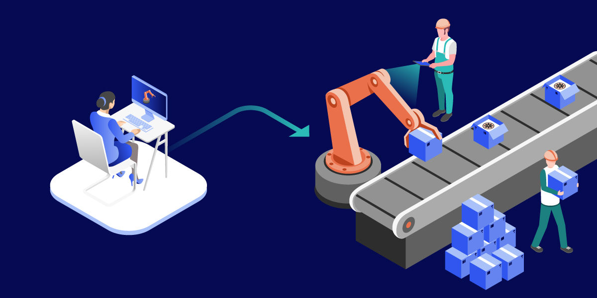 Illustration: IT remote support on infrastructure 