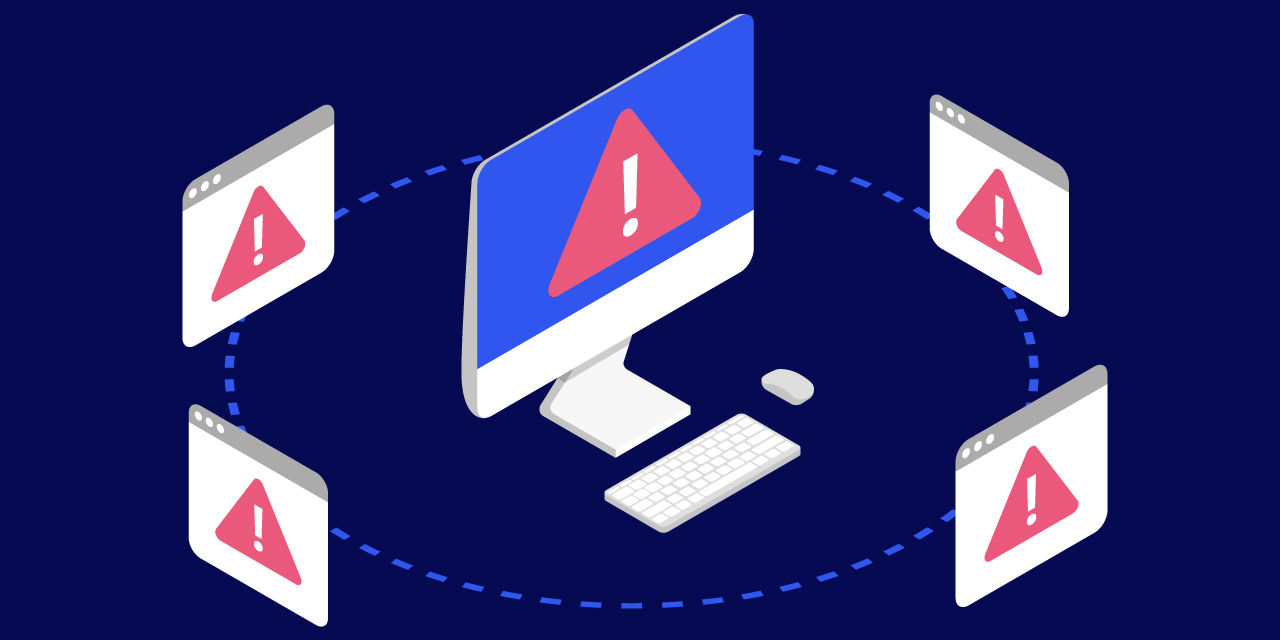 Illustration of missing updates and patches throughout the network