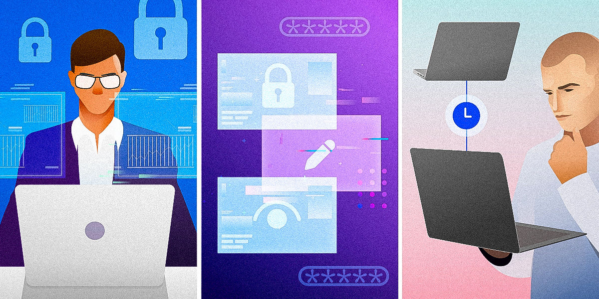 Illustration showing advantages of secure login