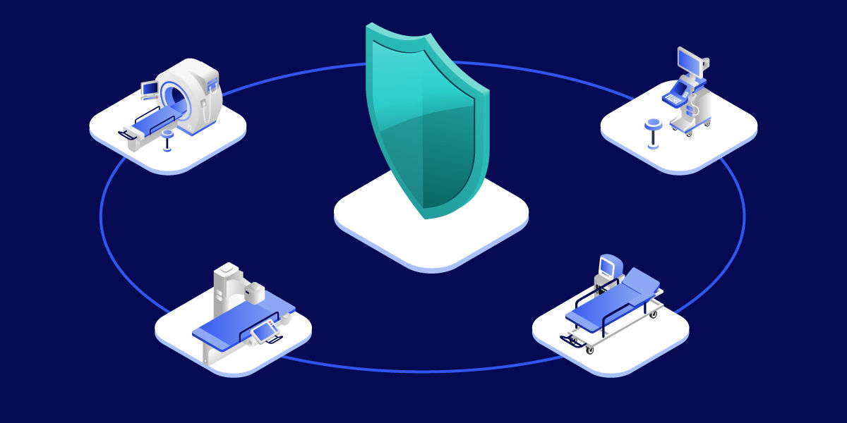 Illustration showing security of smart medical devices