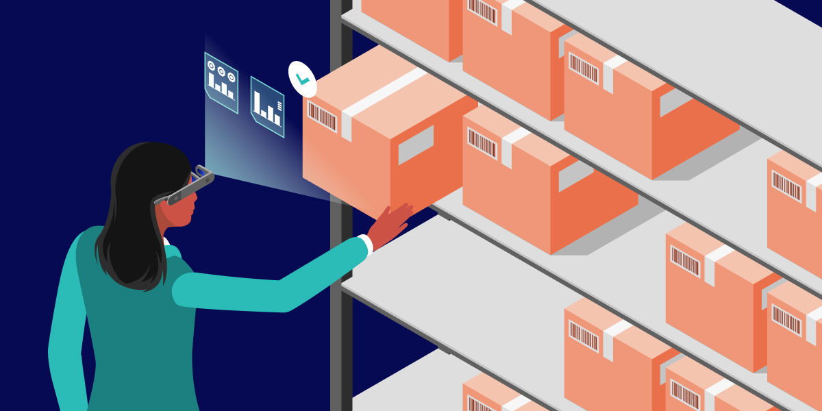 Illustration: Smart warehousing in action