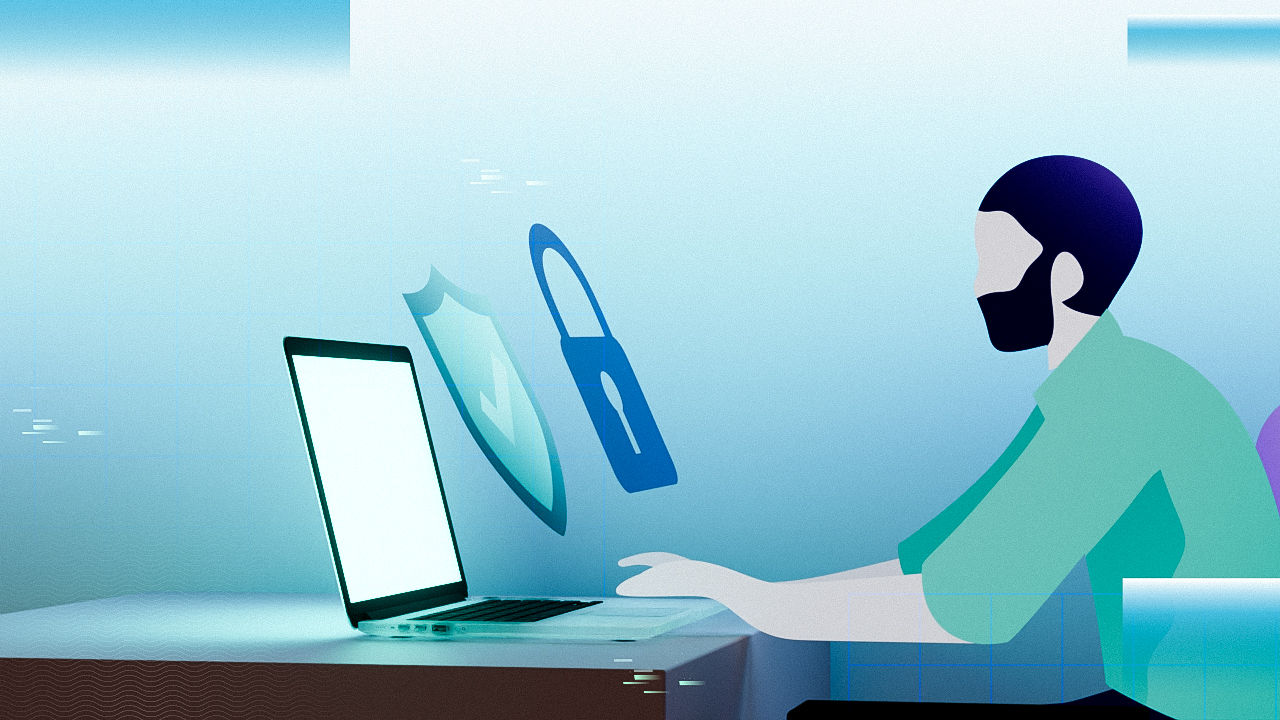 Illustration: Digital locks and keys represent trusted, secure access control