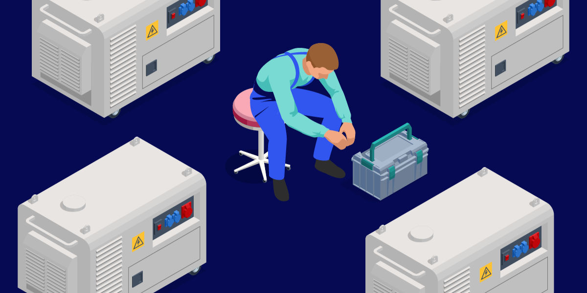 Illustration showing a man experiencing burnout