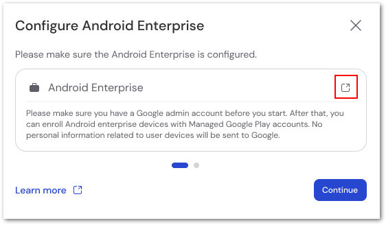 Configurer Android Enterprise