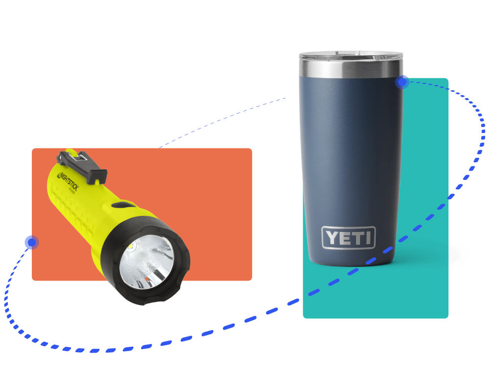 Yeti Coffee Mug and Safety Rated Light