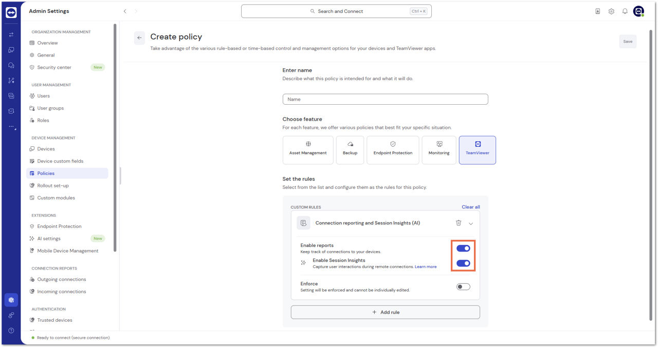 connection-reporting-and-session-insight-ai