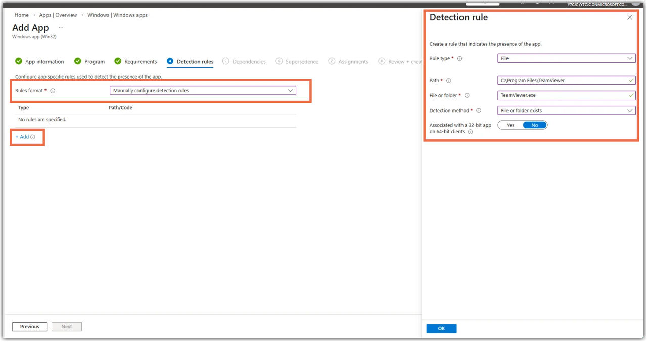 Create a package in Microsoft Endpoint Manager via Intune (Win32 app)