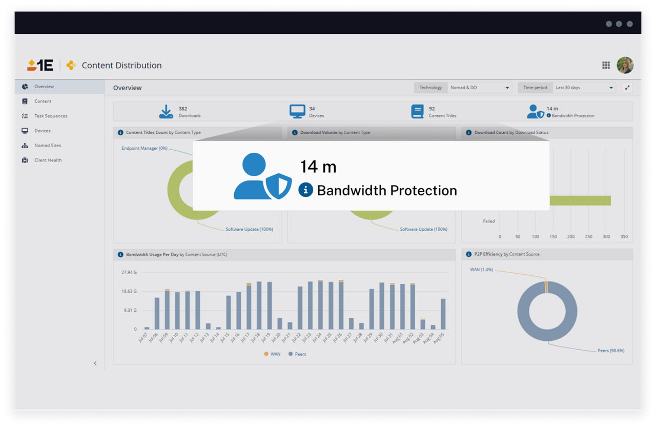 Content distribution bandwidth protection algorithm