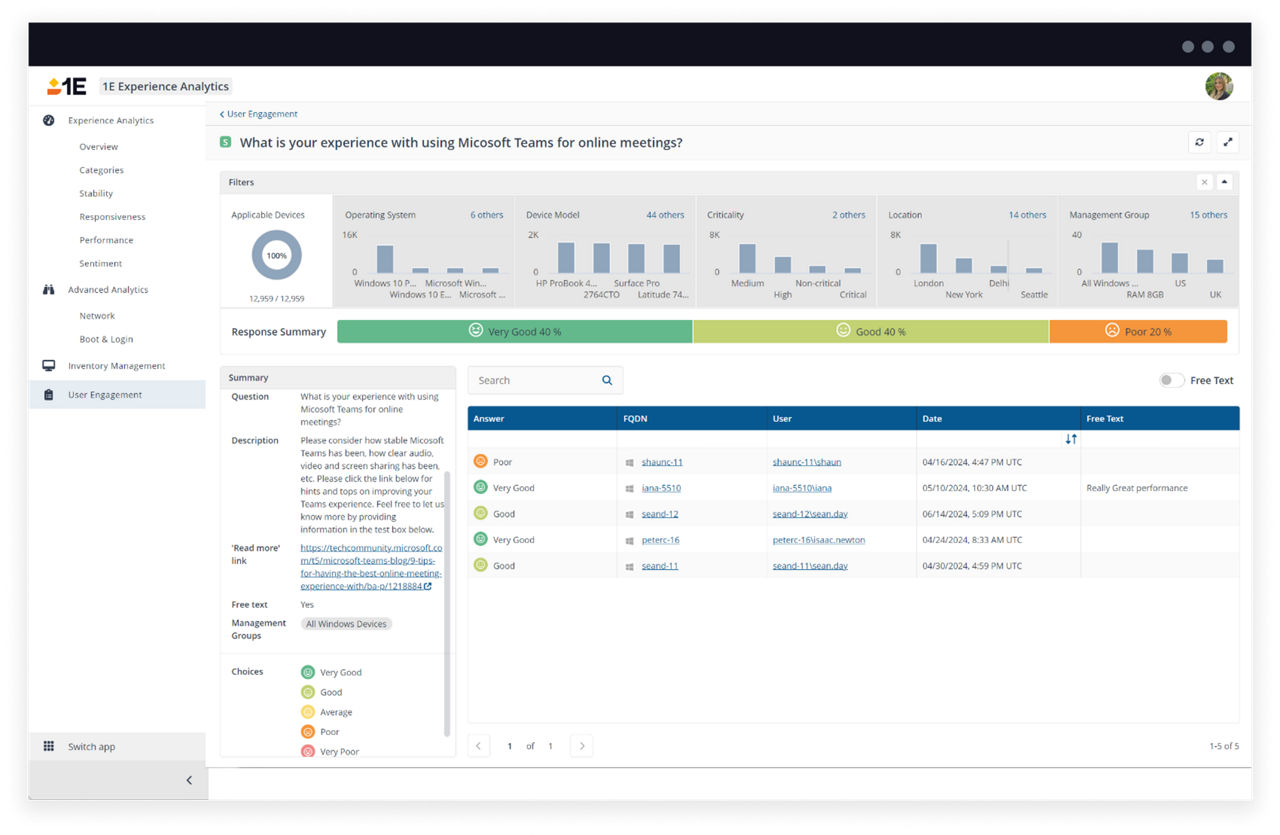 Employee sentiment context aware surveys