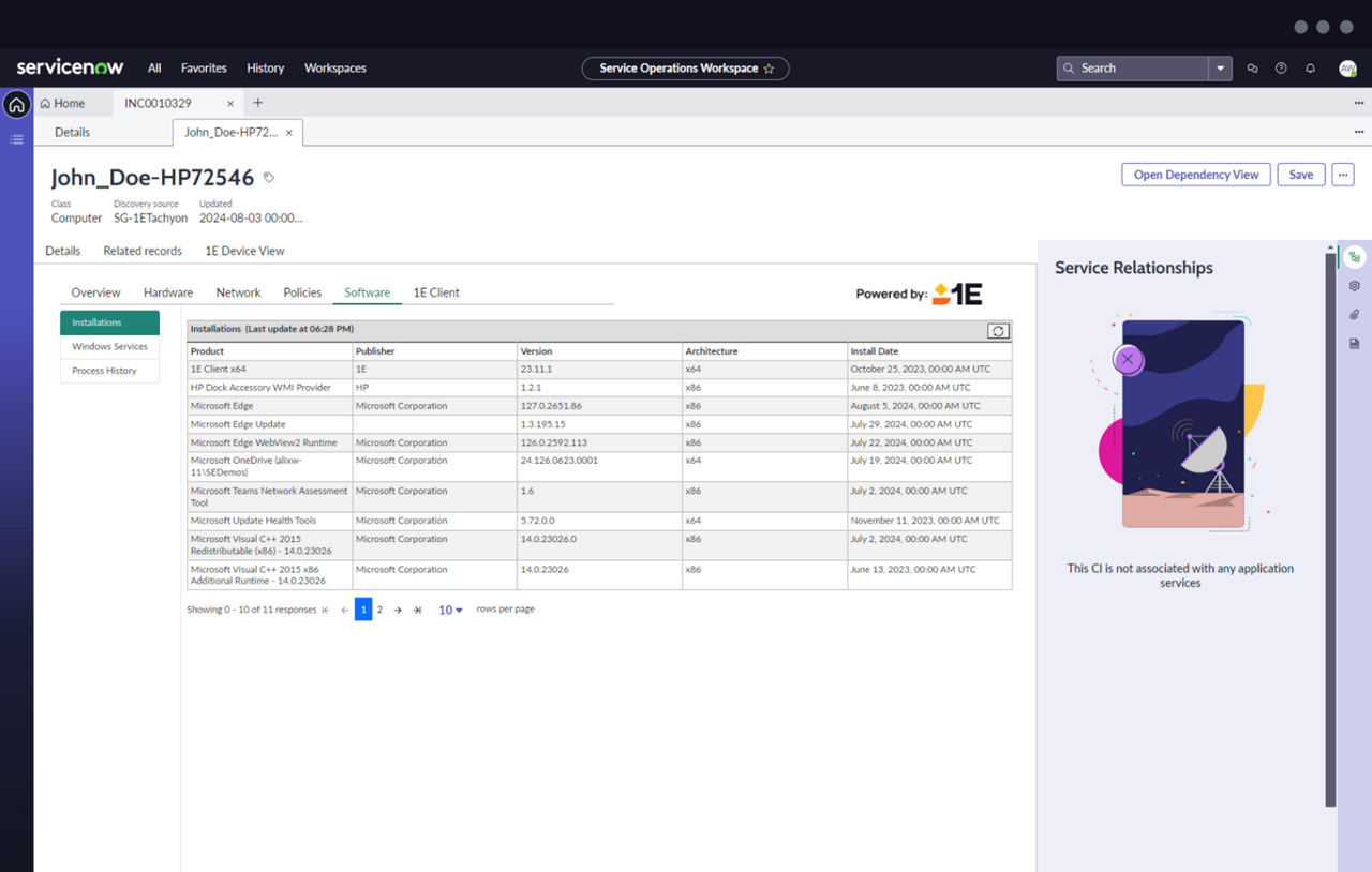 SDA real time inventory