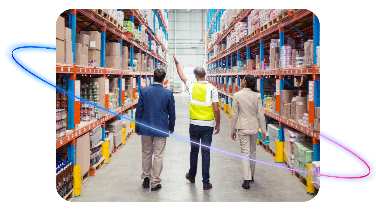 Employees in a warehouse