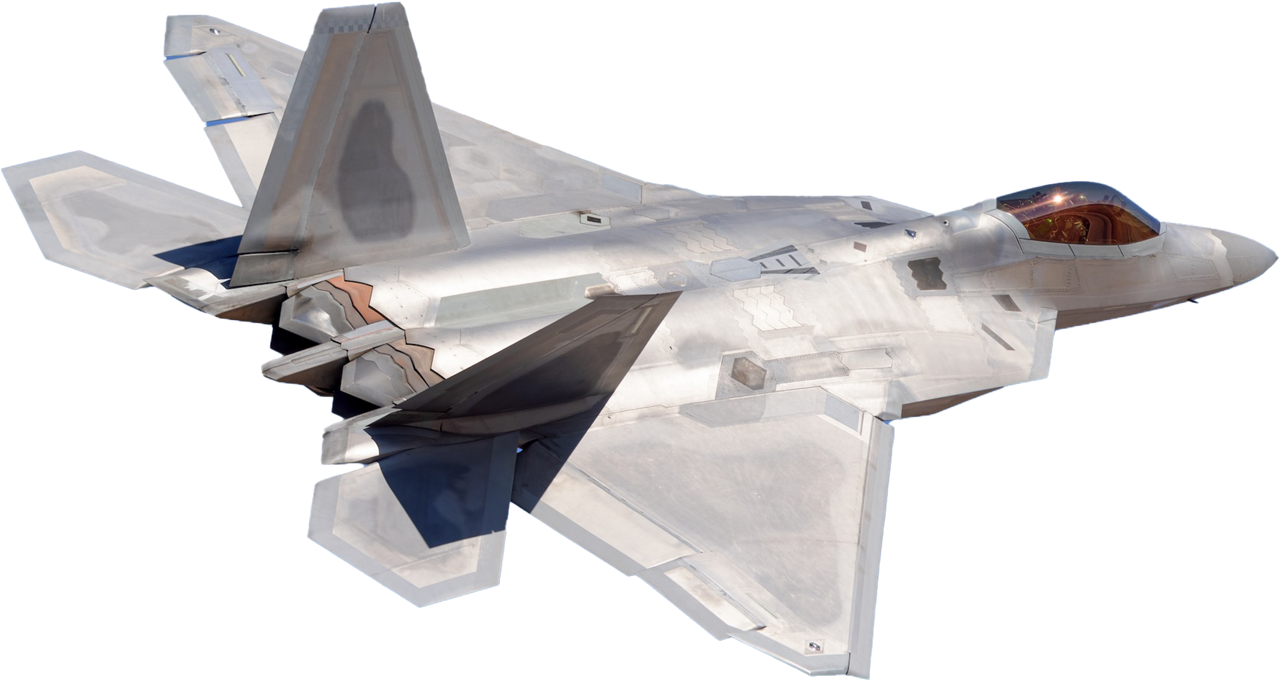 Close tail view of a F-22 Raptor