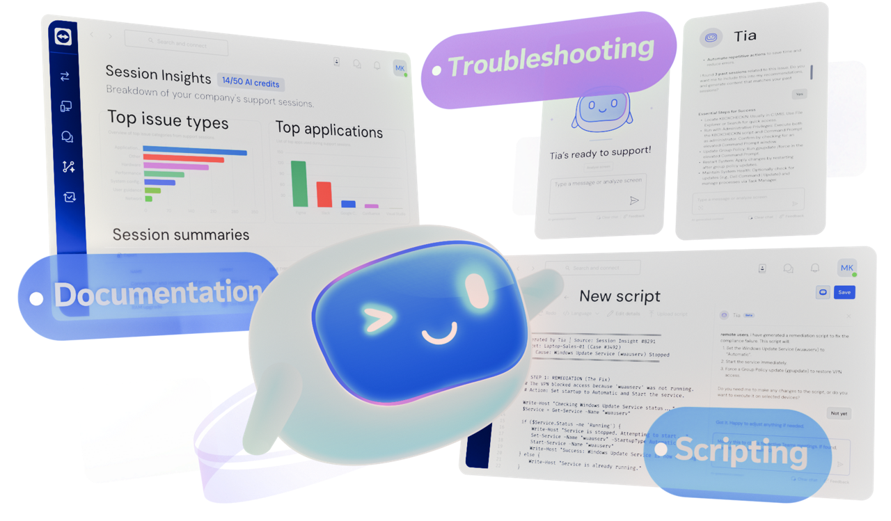 Document, troubleshoot, and script workflows with TeamViewer AI
