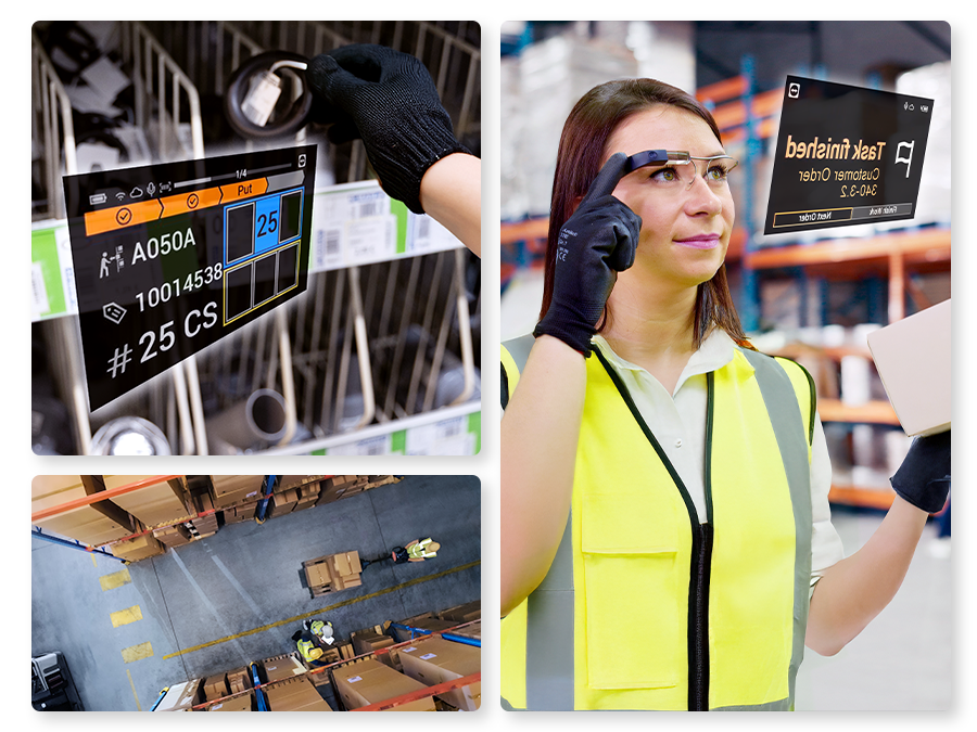 Illustration showing specialist using augmented reality