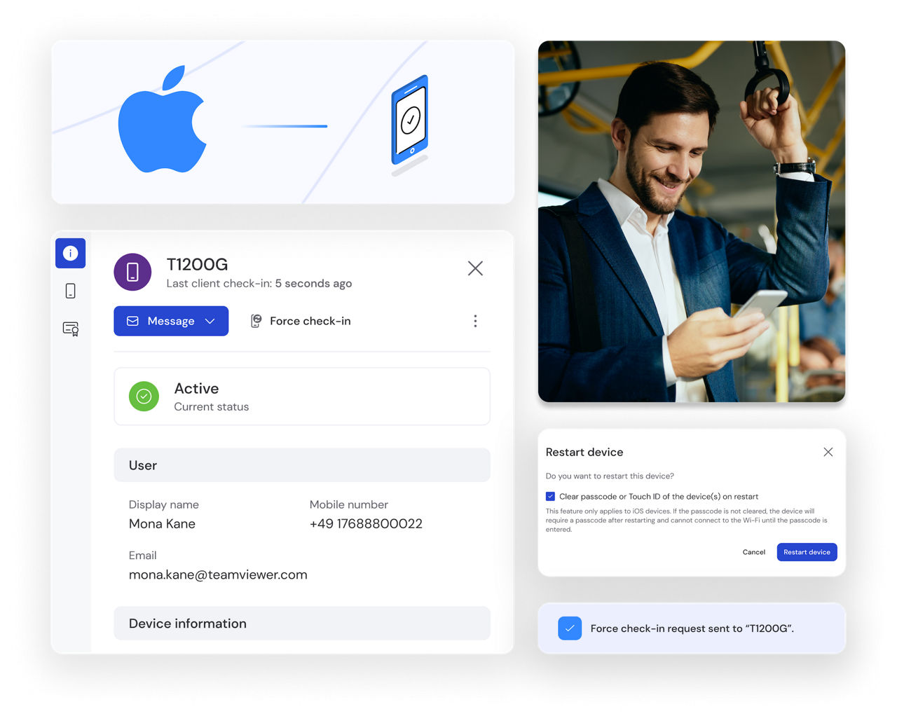 Remote access setup as seen in the TeamViewer Remote client