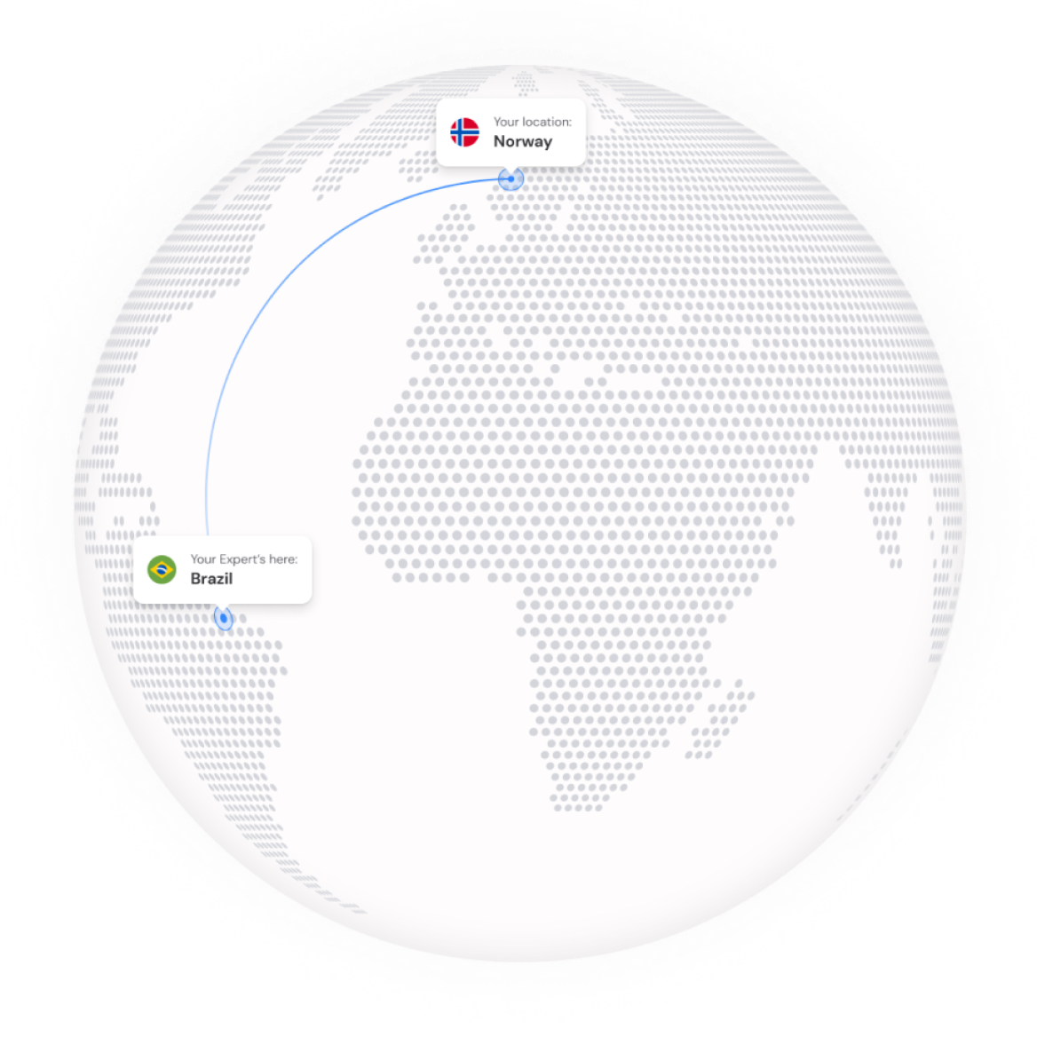 Visualisering van wereldwijde connectiviteit en ondersteuning