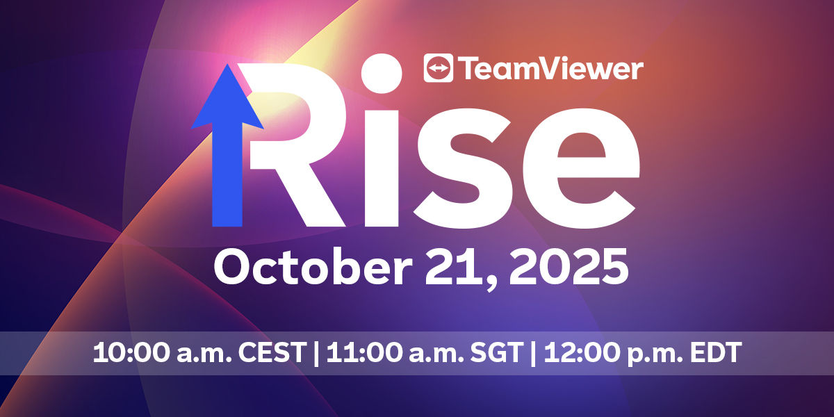Mark your calendar for TeamViewer Rise on October 21st | TeamViewer
