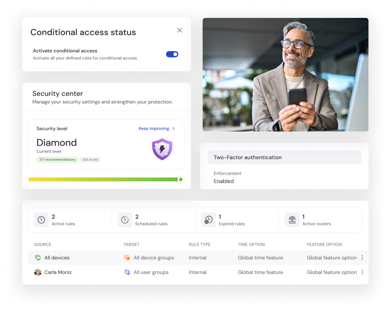 Tensor features as seen in the TeamViewer client