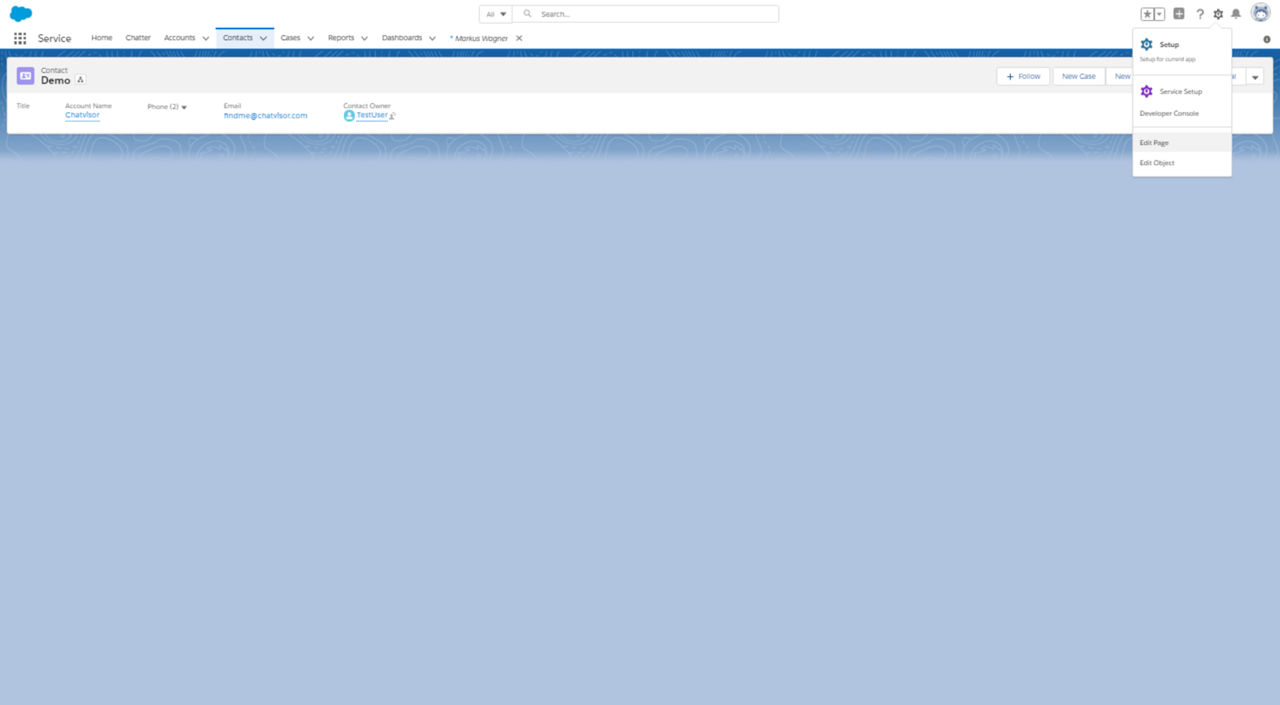 Edit a page in Salesforce