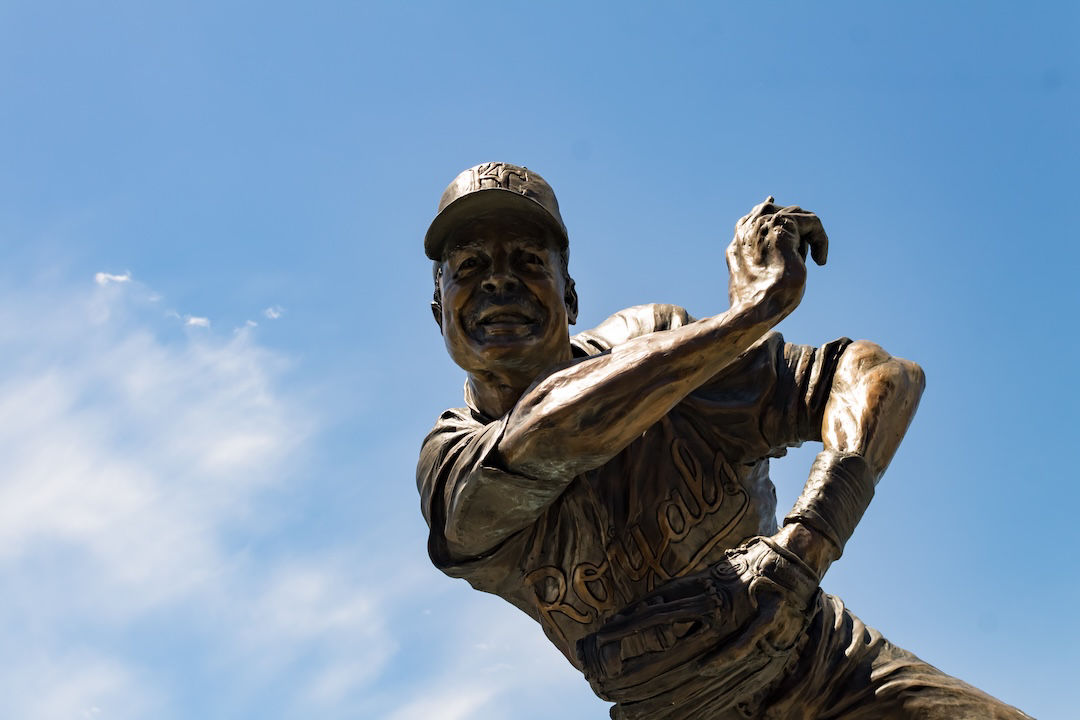 Statue of Frank White Jr. at Kauffman Stadium, KCMO