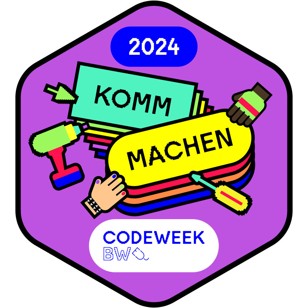 Code Week BW badge