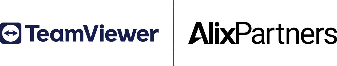 TeamViewer x AlixPartners logo lockup