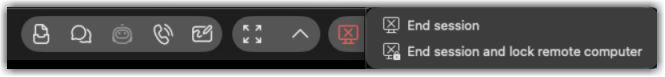 Remote session toolbar