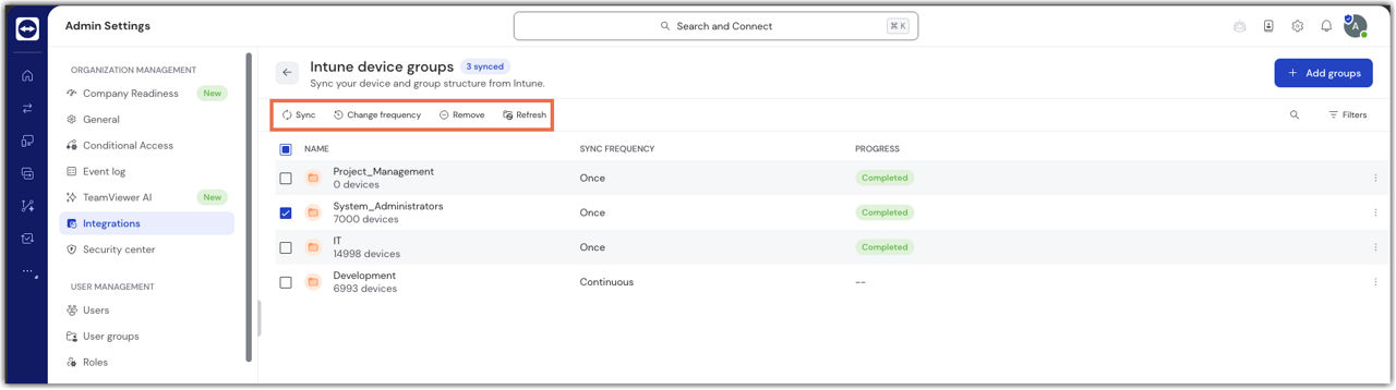 Synchronize your Intune environment in TeamViewer with the Intune ...