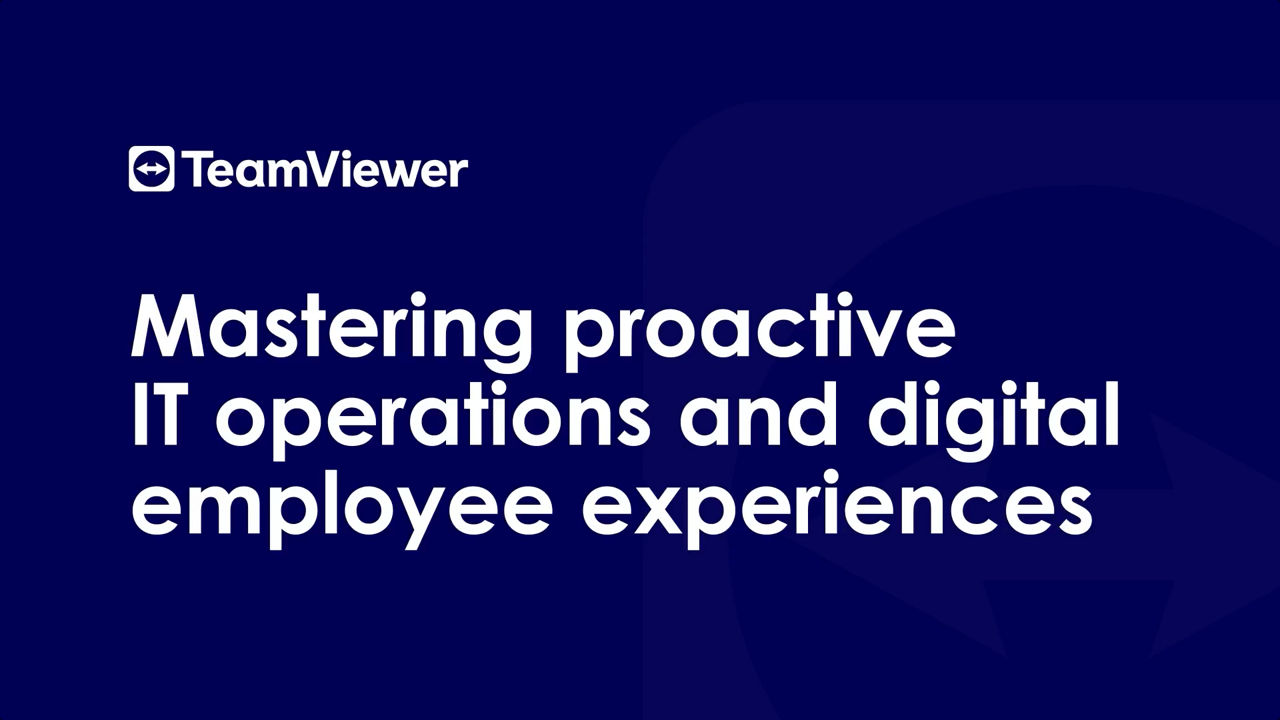 Video placeholder: Mastering proactive IT operations and digital employee experiences (DEX) 