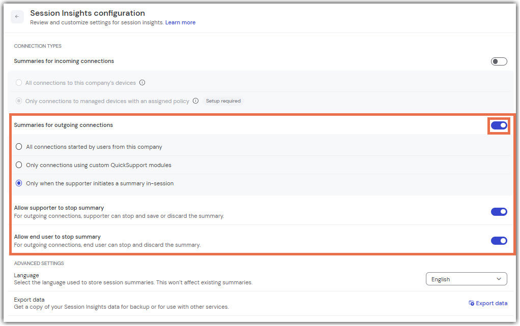 Generate session summaries with Session Insights