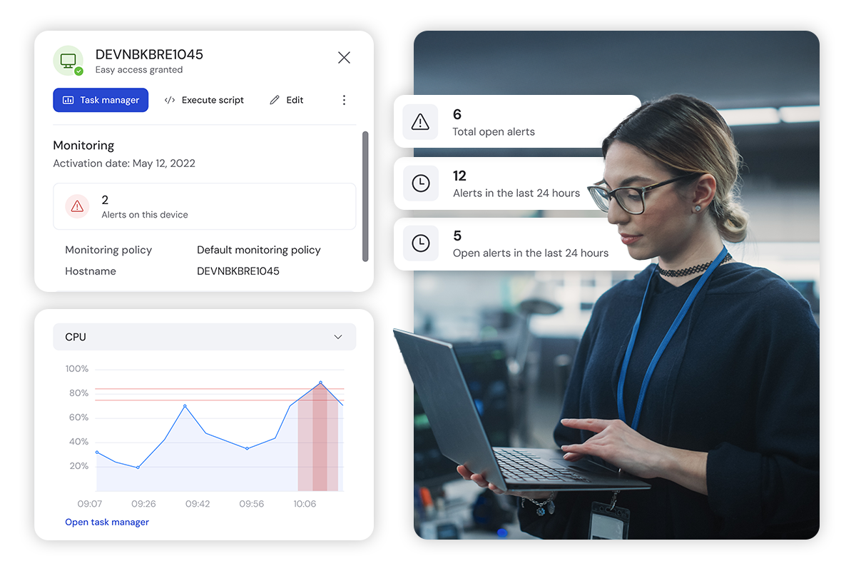 TeamViewer device monitoring with DEX