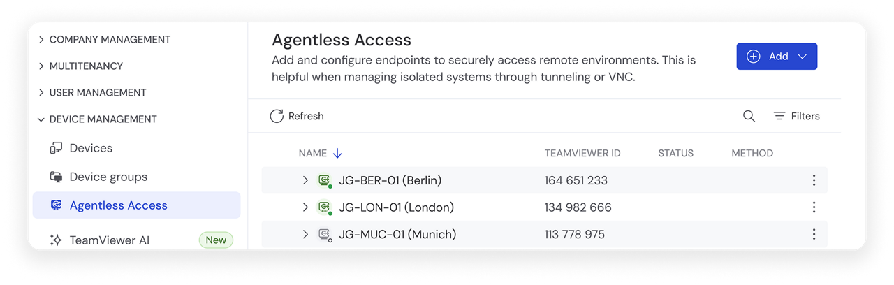 Enterprise remote connectivity | TeamViewer Tensor