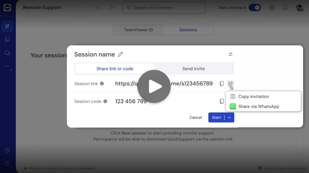 Video: How to start a session with Session Links