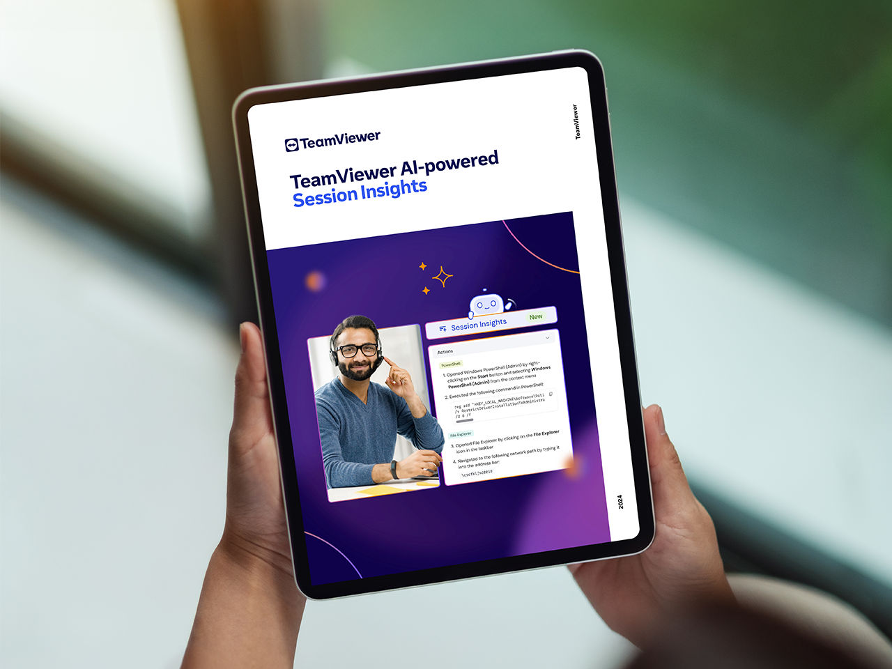 Preview of the "TeamViewer AI-powered Session Insights" fact sheet