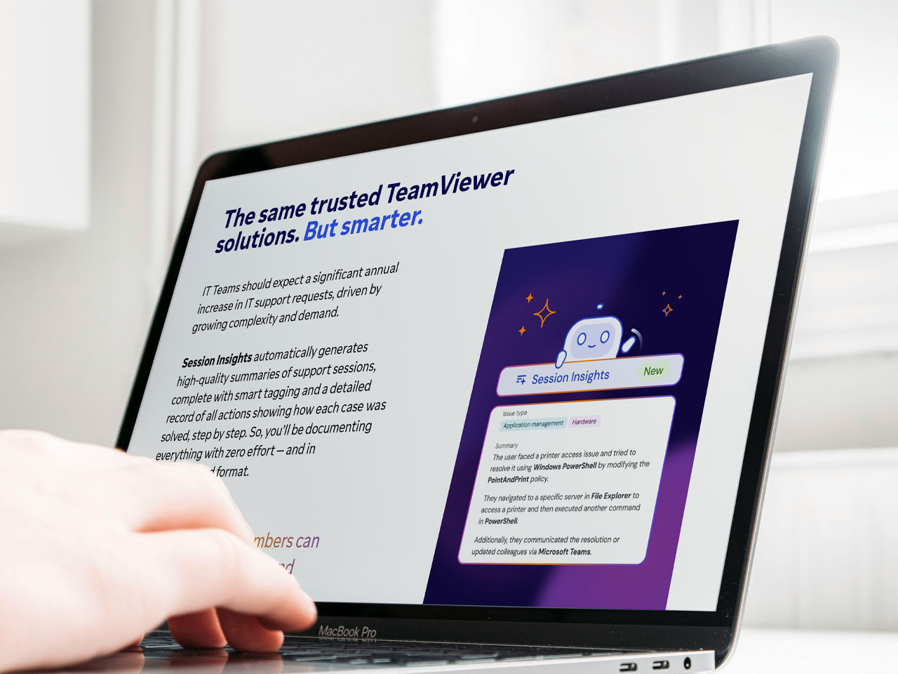 Preview of the "Session Insights and Session Analytics powered by AI" one-pager