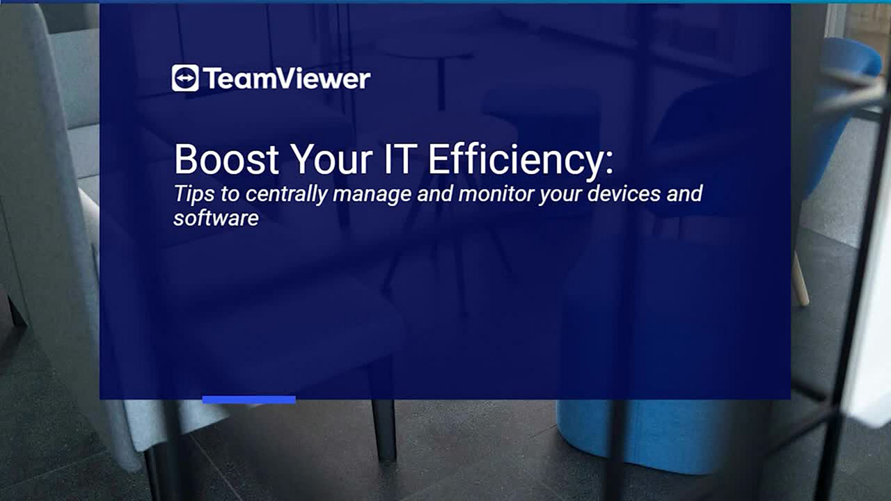 "Boost your IT efficiency" webinar video placeholder