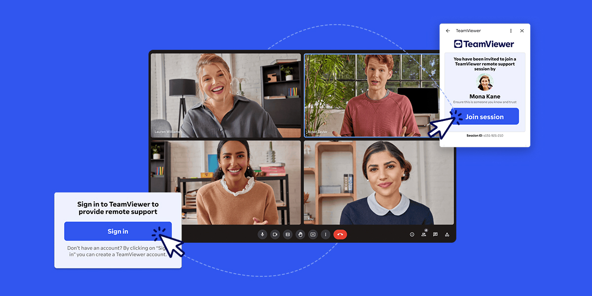 TeamViewer integrates seamlessly with Google Meet