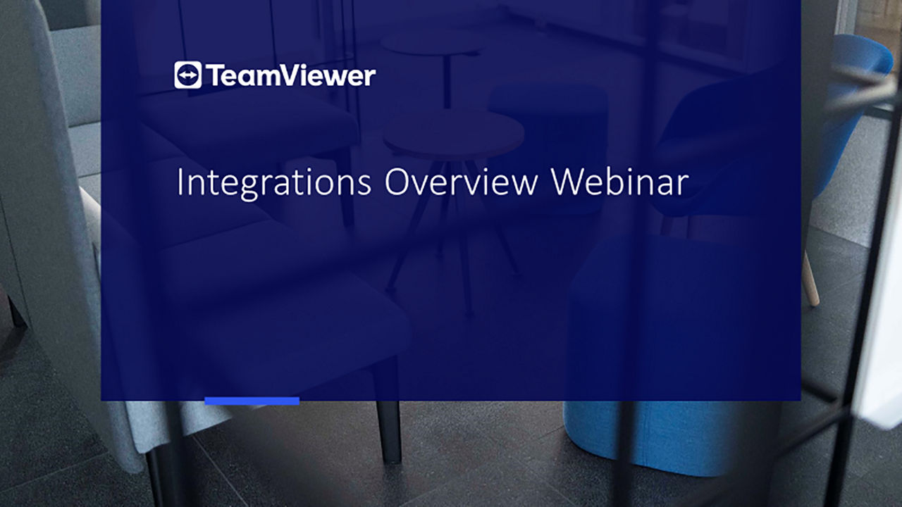 Video placeholder for the "TeamViewer Integrations Overview" webinar