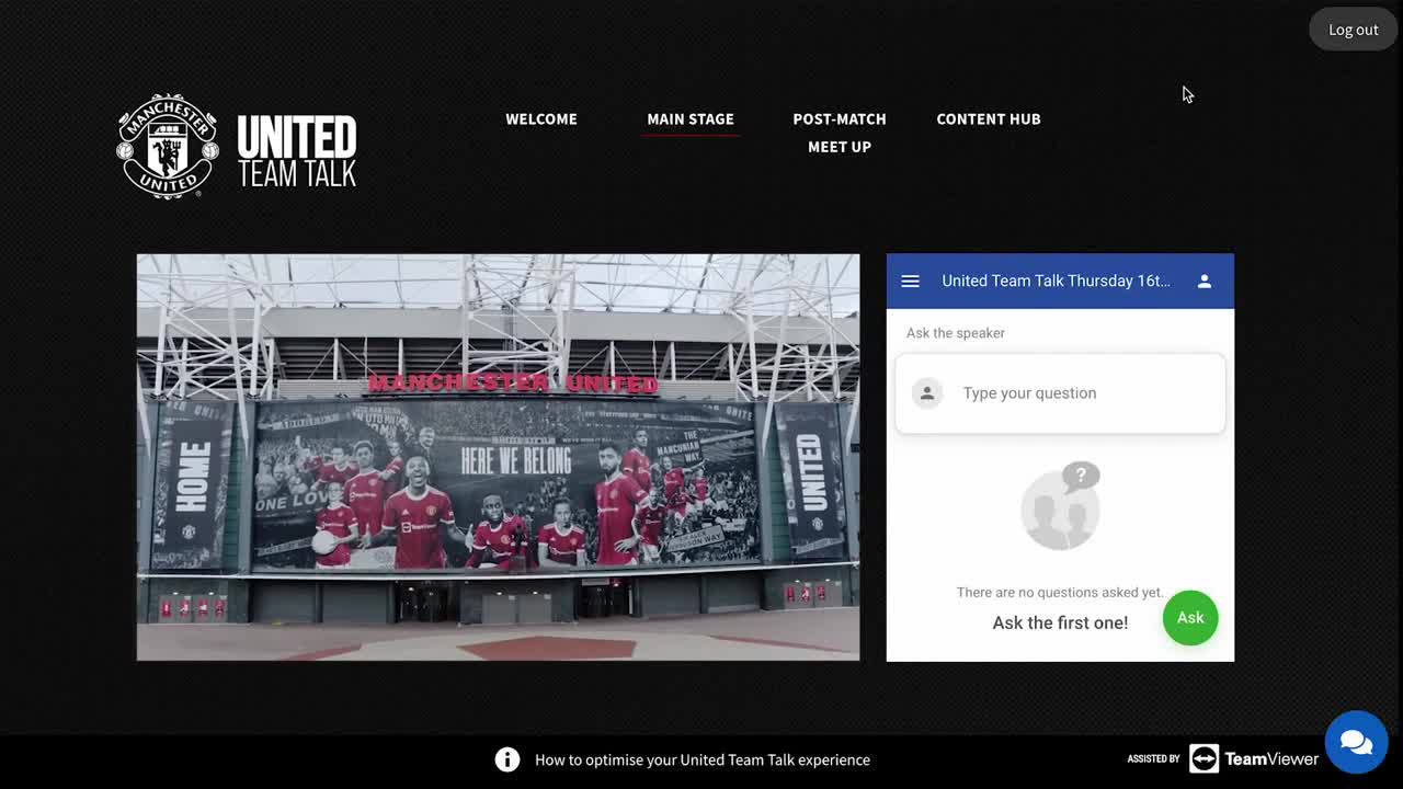 Screenshot of the United Team Talk environment