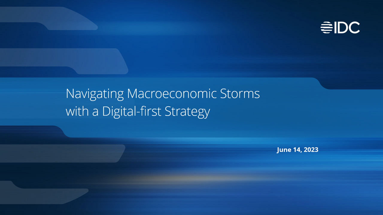Video placeholder for "Navigating Macroeconomic Storms with a Digital-First Strategy" webinar